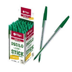 FILGO BOLIGRAFO STICK 026 VERDE x 1u